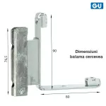 Balama inferioara Gu Uni-Jet dreapta 13mm, 150kg, F4