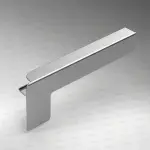 Capac lateral tip C pentru glaf aluminiu premium 300mm argintiu dreapta