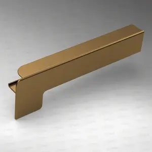 Capac lateral tip C pentru glaf aluminiu premium 70mm bronz deschis dreapta