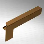 Capac lateral tip C pentru glaf aluminiu premium 280mm bronz închis dreapta