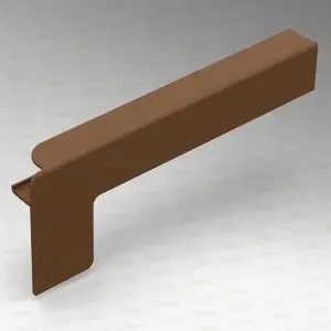 Capac lateral tip C pentru glaf aluminiu premium 400mm stejar auriu dreapta