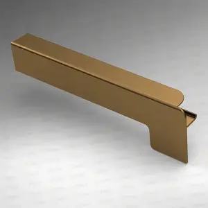 Capac lateral tip C pentru glaf aluminiu premium 70mm bronz deschis stânga