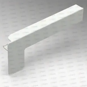 Capac lateral tip C pentru glaf aluminiu premium 70mm alb dreapta