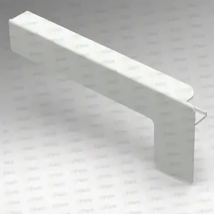 Capac lateral tip C pentru glaf aluminiu premium 70mm alb stânga