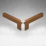 Set capace tip C glaf aluminiu premium 50mm bronz deschis ( stânga-dreapta )