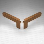 Set capace tip C glaf aluminiu premium 320mm bronz închis ( stânga-dreapta )