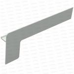 Capac lateral tip L pentru glaf aluminiu premium 280mm alb dreapta