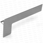 Capac lateral tip L pentru glaf aluminiu premium 360mm argintiu dreapta