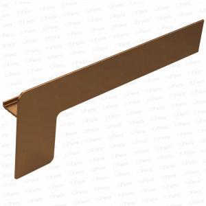 Capac lateral tip L pentru glaf aluminiu premium 400mm bronz deschis dreapta