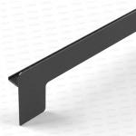 Capac lateral tip L pentru glaf aluminiu premium 300mm maro dreapta