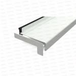 Set capace tip L glaf aluminiu premium 70mm alb ( stânga-dreapta )