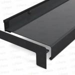 Capac lateral tip L pentru glaf aluminiu premium 320mm gri antracit stânga