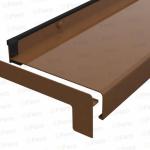 Set capace tip L glaf aluminiu premium 380mm stejar auriu ( stânga-dreapta )