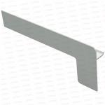 Capac lateral tip L pentru glaf aluminiu premium 195mm alb stânga