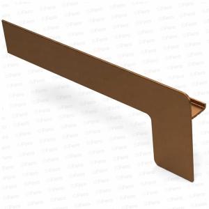 Capac lateral tip L pentru glaf aluminiu premium 380mm bronz închis stânga