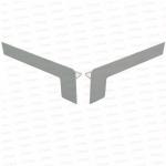 Set capace tip L glaf aluminiu premium 70mm alb ( stânga-dreapta )