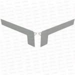 Set capace tip L glaf aluminiu premium 225mm argintiu ( stânga-dreapta )