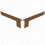 Set capace tip L glaf aluminiu premium 360mm bronz deschis ( stânga-dreapta )