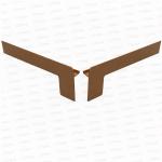 Set capace tip L glaf aluminiu premium 50mm bronz închis ( stânga-dreapta )