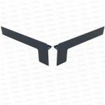 Set capace tip L glaf aluminiu premium 400mm gri antracit ( stânga-dreapta )