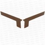 Set capace tip L glaf aluminiu premium 380mm stejar auriu ( stânga-dreapta )