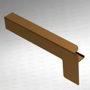 Capac lateral tip C pentru glaf aluminiu premium 380mm bronz închis stânga