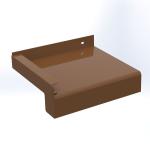 Glaf exterior premium din aluminiu 50 mm × 1500 mm – Stejar Auriu (RAL 8003)