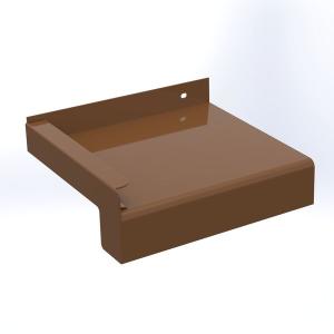 Glaf exterior premium din aluminiu 70 mm × 3000 mm – Stejar Auriu (RAL 8003)